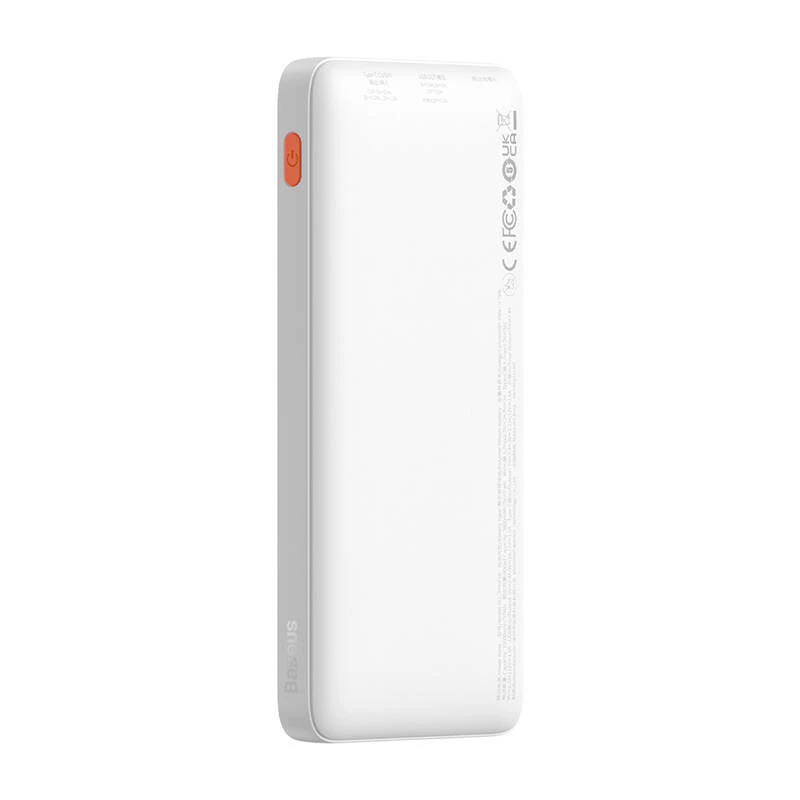 Baseus Airpow ličio polimerų išorinė baterija 10000 mAh 20 W Balta