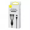 USB Laidas Baseus CASS030101 1.2m USB A/USB C USB C/Micro-USB B/Lightning Juodas