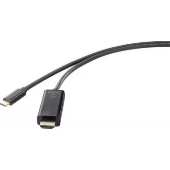 Renkforce RF-4531590 Laido adapteris USB-C HDMI juodas (RF-4531590)