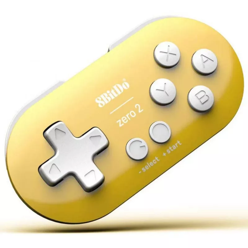 Belaidis žaidimų valdiklis 8BitDo Zero 2 Geltonas — Bluetooth, kompaktiškas kišeninis dydis, RET00221