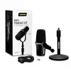 Shure MV7+-K-BNDL - pultinis/vokalinis mikrofonas su XLR/USB-C jungtimi, juodas + stalinis stovas GATOR