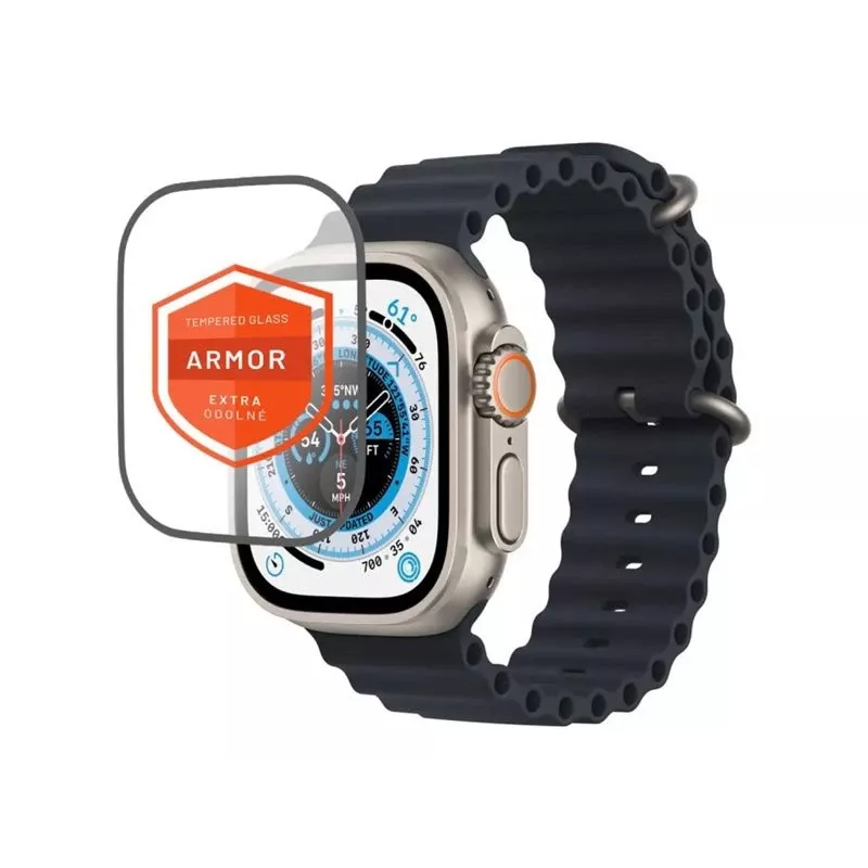 Fixed | Armor grūdintas stiklas Apple Watch Ultra 49mm/Ultra 2 49mm | Juoda