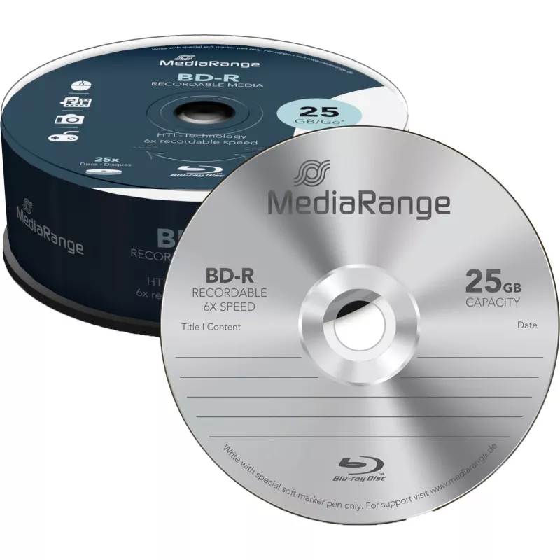 BD-R tuščiasis diskas MediaRange MR514 25 GB 25 vnt.