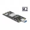 Delock 63166 USB 3.0 Type-A į M.2 Key B keitiklis su SIM lizdu