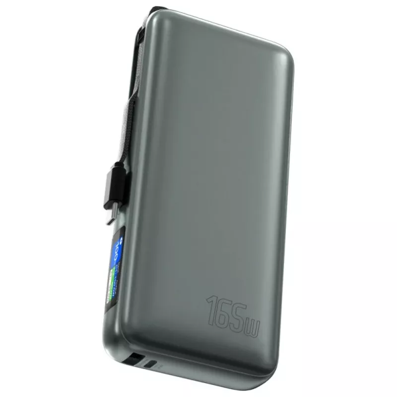 Išorinė baterija 4smarts 541603 — Li‑Ion 20000 mAh, USB‑C + USB‑A, 165W bendra galia, 5A, pilka