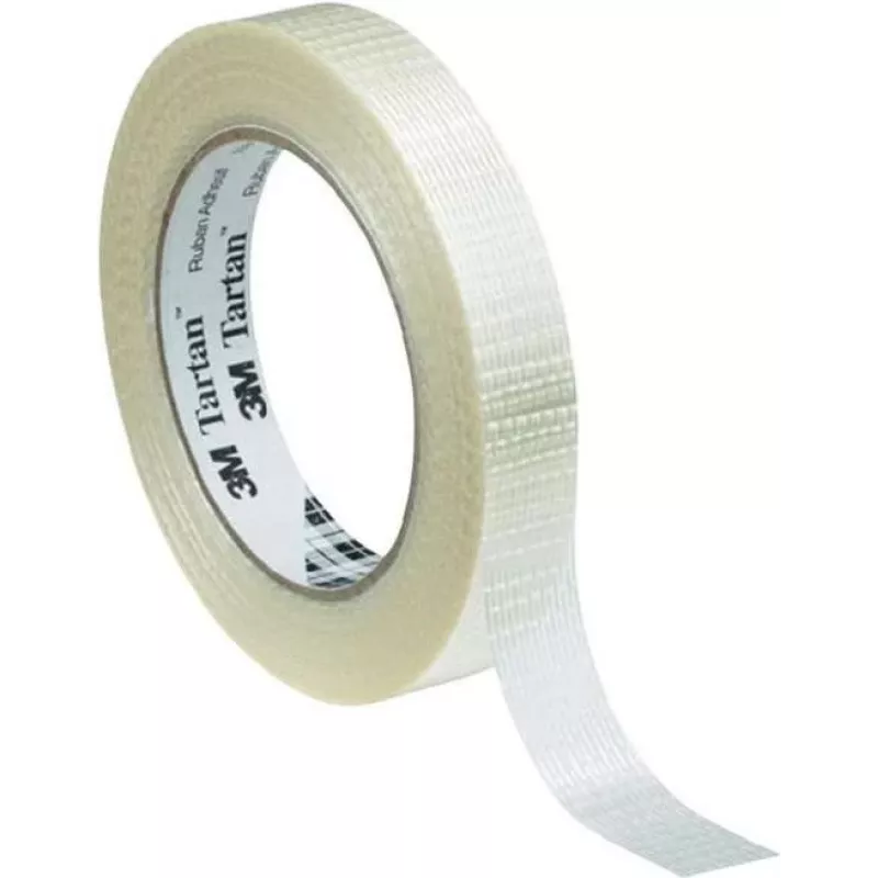 Pluošto juosta 3M hh Filament-Klebeband 50 mm x 50 m permatoma — 3M
