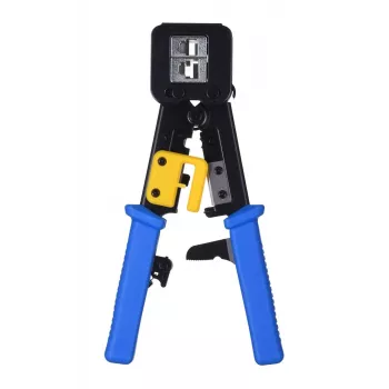 Užspaudimo įrankis Alantec NI040, skirtas RJ-45 jungtims, plieninė konstrukcija, plastikinės rankenos, juoda/mėlyna