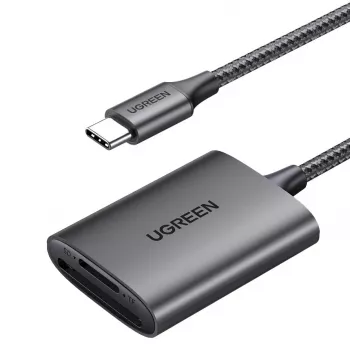 Kortelių skaitytuvas UGREEN CM401 USB-C 5 Gb/s, aliuminio korpusas, MMCmicro, USB 3.2 Gen 1 Type-C