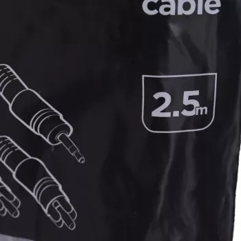 Gembird 2,5 m, 3,5 mm / 2x RCA, M/M garso laidas juodos, raudonos, baltos spalvos