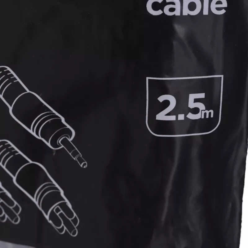 Gembird 2,5 m, 3,5 mm / 2x RCA, M/M garso laidas juodos, raudonos, baltos spalvos