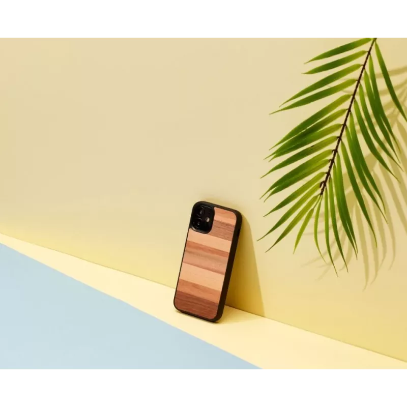 Apsauginis išmaniojo telefono dėklas „man and wood“, skirtas „iPhone 12 mini“ – juodas