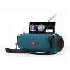 Stereo nešiojama kolonėlė GEMBIRD SPK-BT-17-G — Bluetooth 5.1, 5 W RMS, 1200 mAh, MicroSD, FM, AUX