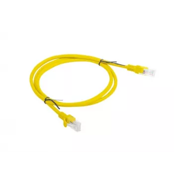 LANBERG RJ-45 Cat5e komutacinis kabelis PCU5-10CC-0100-Y, 1 m, U/UTP, CCA laidininkai, geltonas