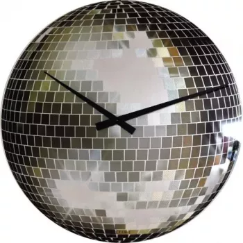 NeXtime klok 8801 Small Disco, Ø30 cm, Sieninis, Sidabrinis