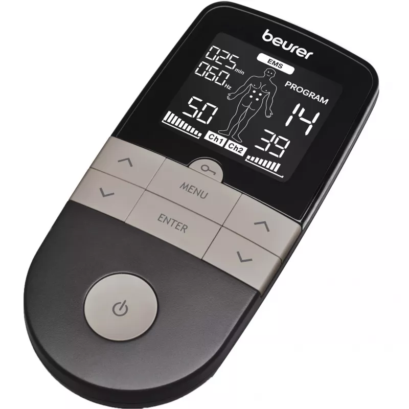Elektrostimuliacijos TENS/EMS prietaisas Beurer EM 1 RELIEF+ (modelis 60428) antracito spalvos