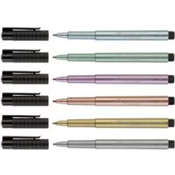 Tušinukas Faber-Castell 167351 Sidabrinė Stick, juodas ir sidabrinis, 1 vnt.