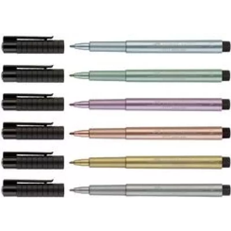Tušinukas Faber-Castell 167351 Sidabrinė Stick, juodas ir sidabrinis, 1 vnt.