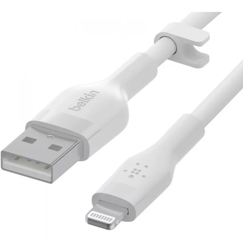 Laidas Belkin Cbl Scicone USB-A LTG 2M baltas USB A USB C Lightning