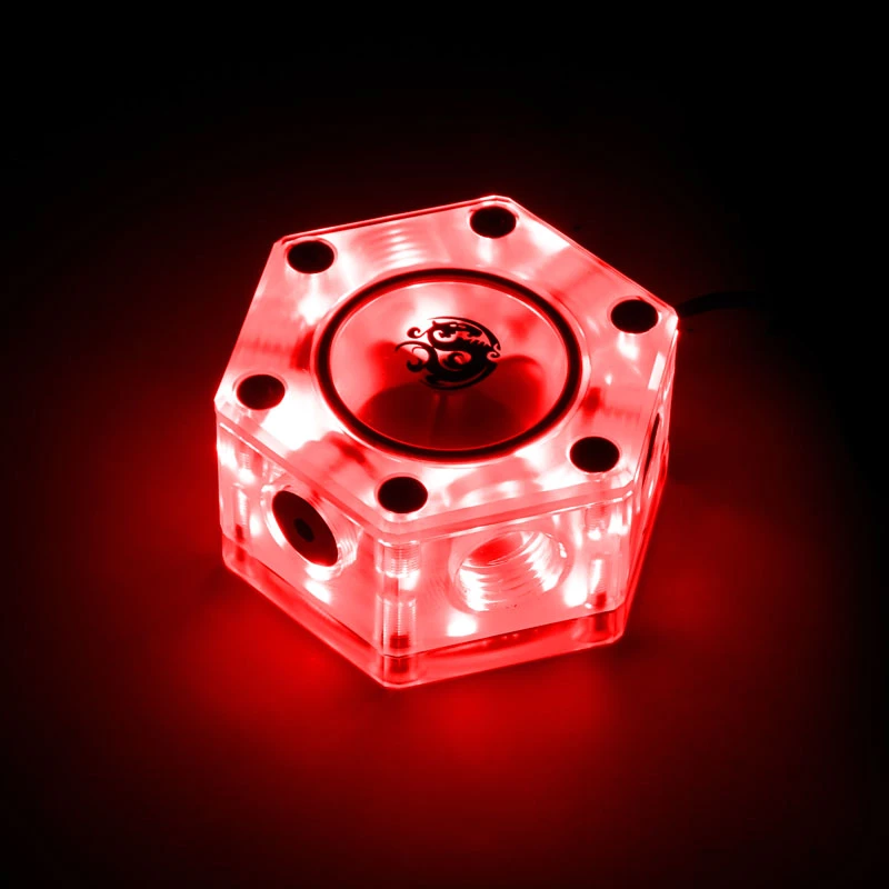 Srauto indikatorius BitsPower Hexagon Flow Indicator-RGB BP-HFI-RGB — RGB apšvietimas, šešiakampis dizainas