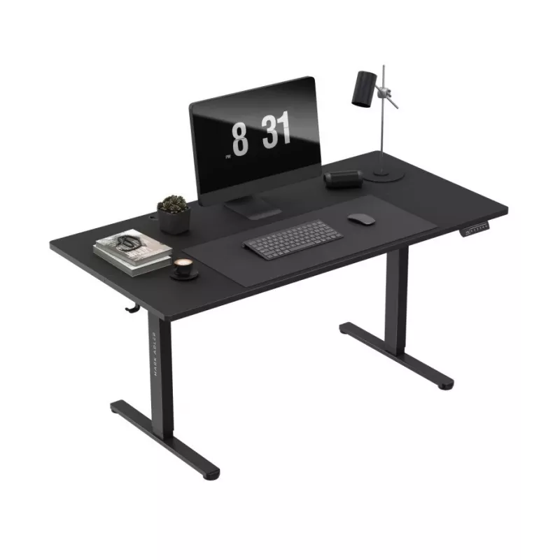 Reguliuojamo aukščio elektrinis žaidimų stalas Mark Adler MA-Leader 7.6, juodas – 160×80 cm, 72–118 cm, maks. 70 kg