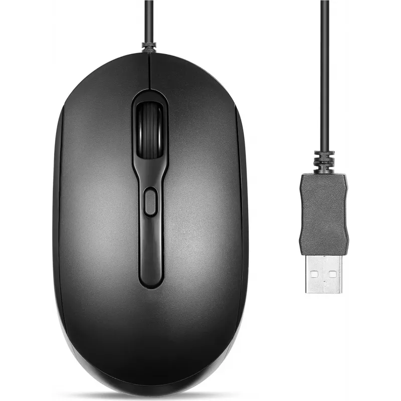 Perixx PERIMICE-222UB pelė optinė tyli USB-A juoda - Pelė - optinė (PERIMICE-222UB)