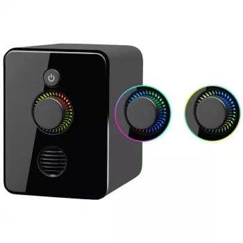 2.1 kompiuterio garsiakalbiai DEFENDER V12 11W RMS USB, 3.5 mm, žemų dažnių garsiakalbis, juodi, 223×115×130 mm