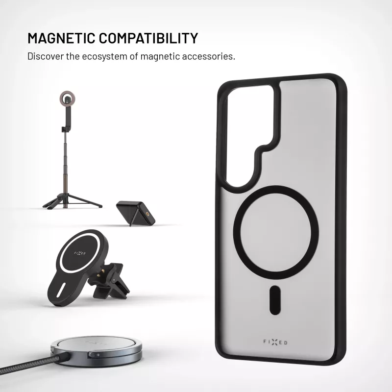 Fixed MagMisty | Galinis dangtelis | Samsung | Galaxy S26 Ultra | Polikarbonatas / TPU | Juoda