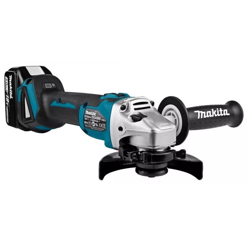 Makita DGA504RTJ kampinis šlifuoklis 12,5 cm 8500 aps./min. 2,5 kg
