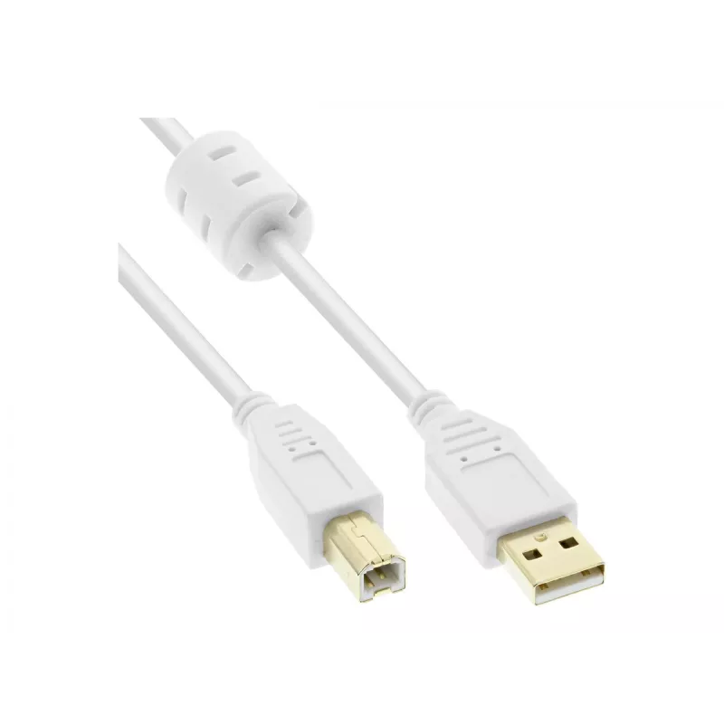 Microconnect USBAB2WF USB laidas USB 2.0 2 m USB A USB B Baltas