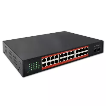 Tinklo komutatorius QOLTEC Gigabit Ethernet PoE 24xRJ45 2xSFP