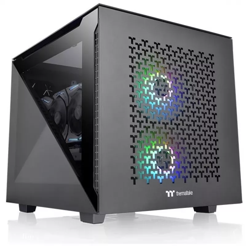 PC korpusas Thermaltake Divider 200 TG Air Micro Tower juodas