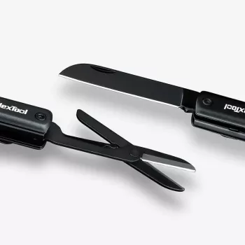 Daugiafunkcis žibintuvėlis-rašiklis Nextool NE20026 — LED 50 lm, 90 min veikimo laikas, nerūdijančio plieno peilis, žirklės, USB-C, aliuminis, 125×15 mm, 38 g