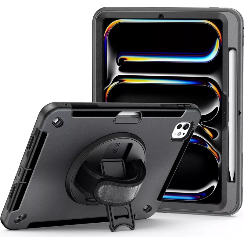 JT Berlin Rugged Kickstand & Handstrap Case | Apple iPad Pro 11 2024 | Juoda | bulk | (30017)