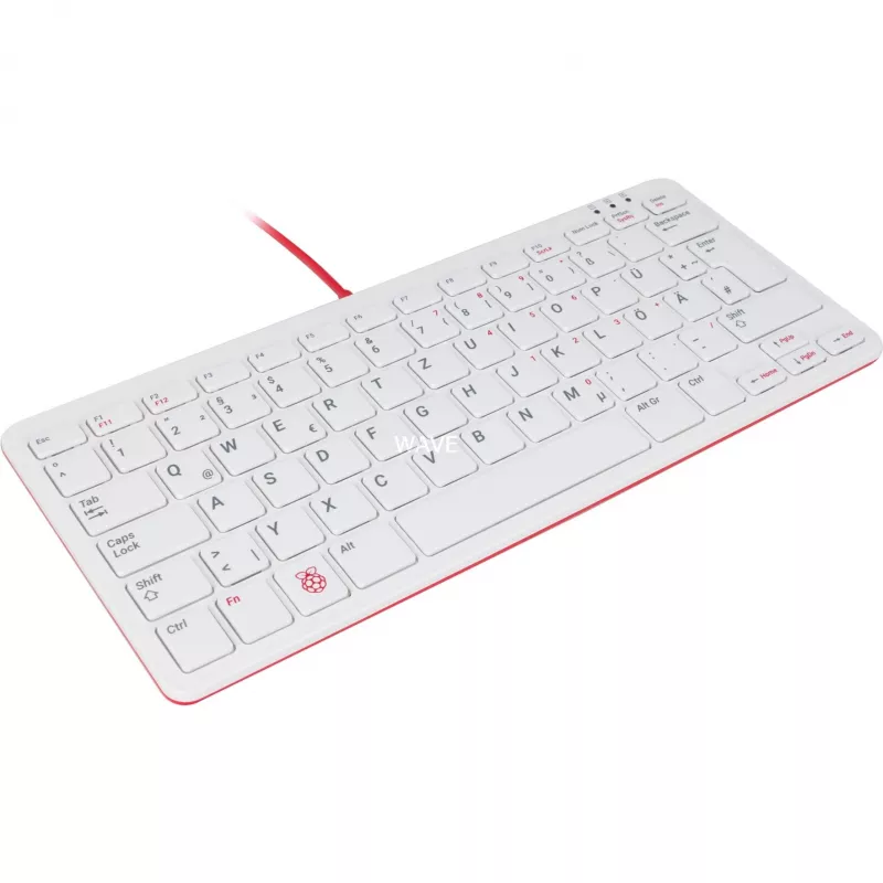 Laidinė USB klaviatūra Raspberry PI klaviatūra DE RB-TASTA01W — USB jungtis, vokiškas išdėstymas