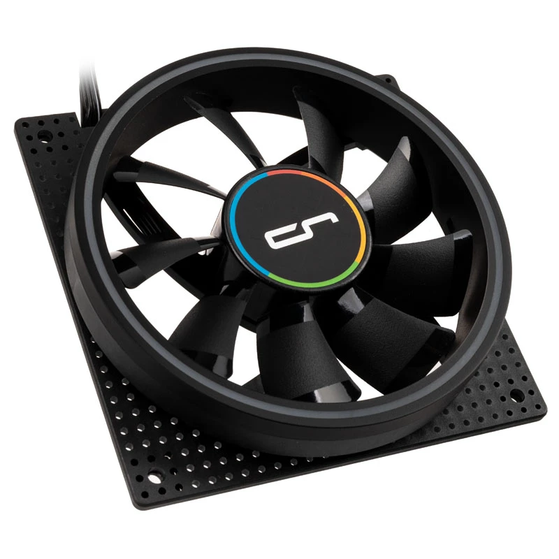 Ventiliatorius Cryorig Crona S 120 mm Juoda — 3 vnt. pakuotė, 400–1700 RPM, 60,6 cfm, 2,65 mmH₂O