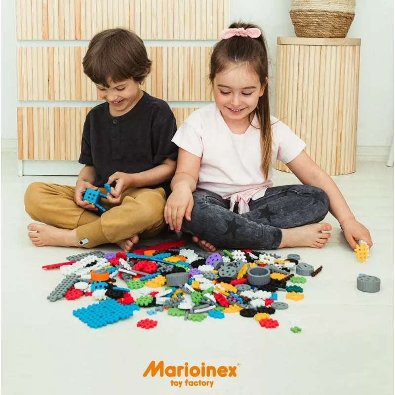 Žaislų konstravimo rinkinys Marioinex Mini Waffle Constructor — 141 vnt., įvairiaspalvis, nuo 5 metų