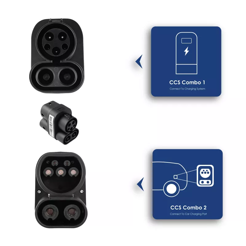 Akyga AK-SC-E11 EV įkrovimo adapteris CCS1 / CCS2 kompaktiškas 150A