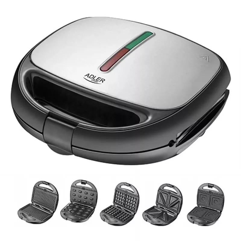 Sumuštinių keptuvė Adler AD 3040 1200 W, juoda, pilka