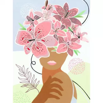 Tapybos pagal numerius rinkinys Ravensburger CreArt Flowers on my Mind 23908 — kūrybinis tapybos rinkinys suaugusiesiems ir paaugliams