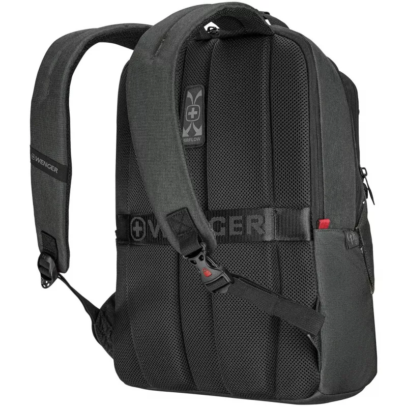 WENGER MX ECO Professional 40,64cm 16Zoll nešiojamojo kompiuterio kuprinė su 25,4cm 10Zoll planšetės kišene, anglis