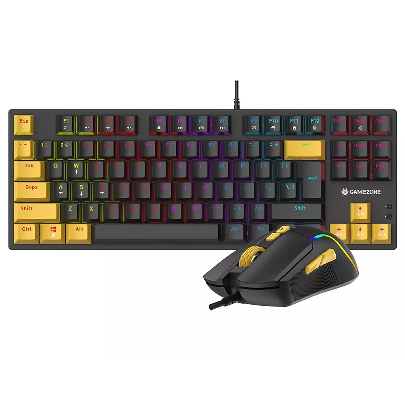 Tracer HORNET 87 klaviatūra Pelė įtraukta Žaidimų USB QWERTY anglų Juoda, Geltona