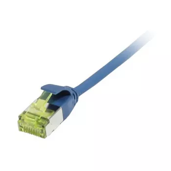 komutacinis kabelis RJ45, CAT6A 500 MHz, 0,15 m, mėlynas, U/FTP, plonas apvalus d=3,8 mm, TPE/LSZH (Superflex), AWG32, su Cat.7 neapdorotu kabeliu, Synergy 21 (S217330V3)