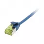 komutacinis kabelis RJ45, CAT6A 500 MHz, 0,15 m, mėlynas, U/FTP, plonas apvalus d=3,8 mm, TPE/LSZH (Superflex), AWG32, su Cat.7 neapdorotu kabeliu, Synergy 21 (S217330V3)