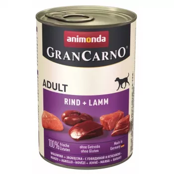 ANIMONDA GranCarno Suaugusiems su jautiena ir ėriena - drėgnas šunų maistas - 400 g