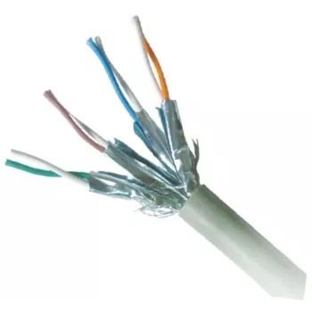Tinklo kabelis GEMBIRD Cat6a RJ-45 į RJ-45 S/FTP 10 m LSZH, vientisas varis, pilkas