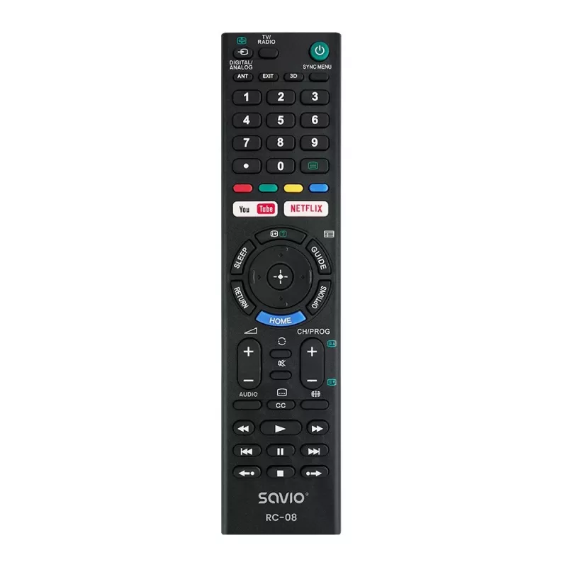 Savio RC-08 nuotolinio valdymo pultas TV Spaudimo mygtukai