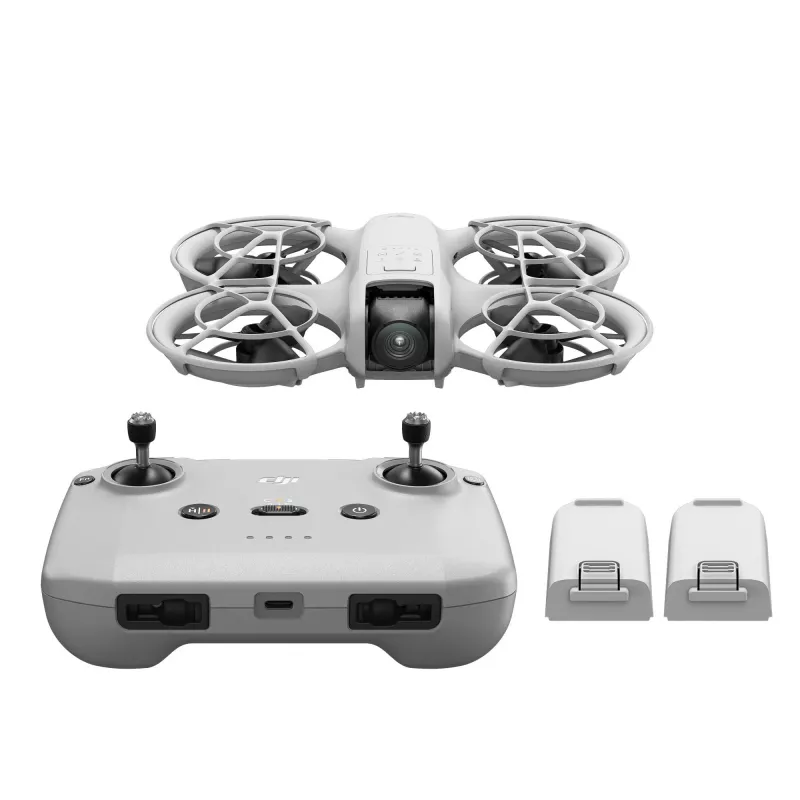 DJI Neo Fly More Combo (DJI-RC-N3) lengvas 135 g dronas su 4K Ultra HD kamera, iki 18 minučių skrydžio laiko su vienu įkrovimu, 3x baterijos, nuotolinio valdymo pultas