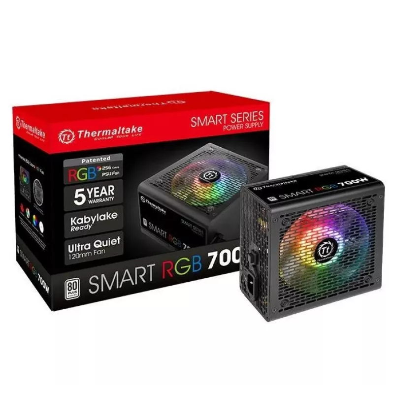 Maitinimo blokas Smart 700W RGB, 80PLUS, 230V EU, 2xPEG, 120mm, vienos šakos