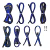 CableMod Dual Set 12V 2x6-pin, skirtas Corsair RMi/RMx – individualiai apipintas maitinimo kabelių rinkinys, mėlynas