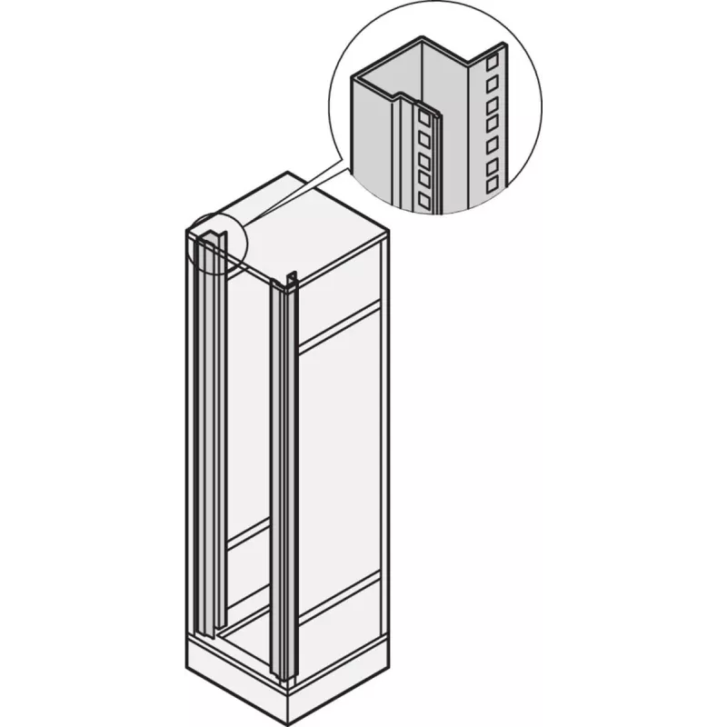 Schroff 19PANEL/SLIDE Mount 38U Zinc (2X) - 38 HE (22117356)